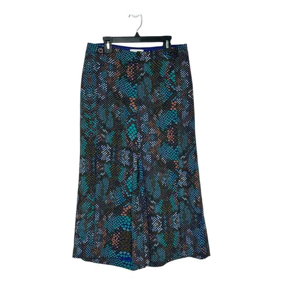 Anthropologie Pants - Anthropologie the essential blue green print culottes pants size 2